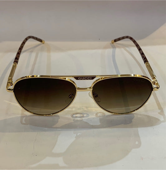 CUG Golden Frame Brown Shade Sunglass 2A759 55 17-141