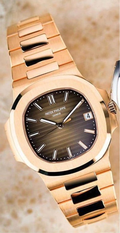 Pp Copper Chain Brown Dial Pat Tap Heavy Machinery Men’s Watch 901262
