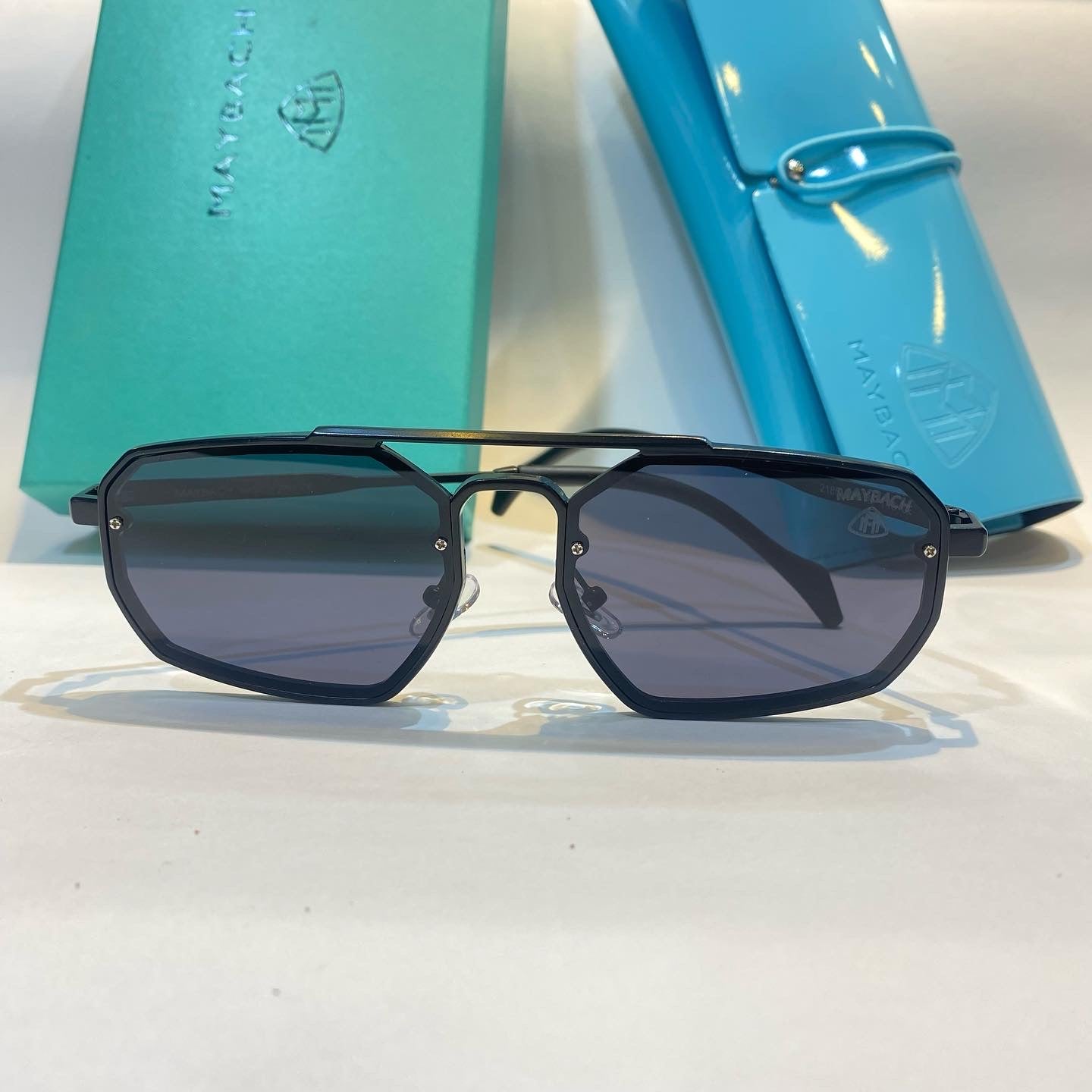 YAM Black Frame Black Shade Unisex Branded Sunglasses 2185 58 18-148