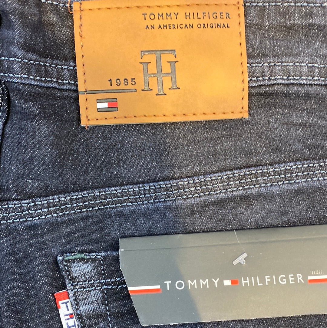 HT Mot Tom Black Denim Straight Fit plain jeans Branded Designers Men’s Jeans HT 1985 AAA1