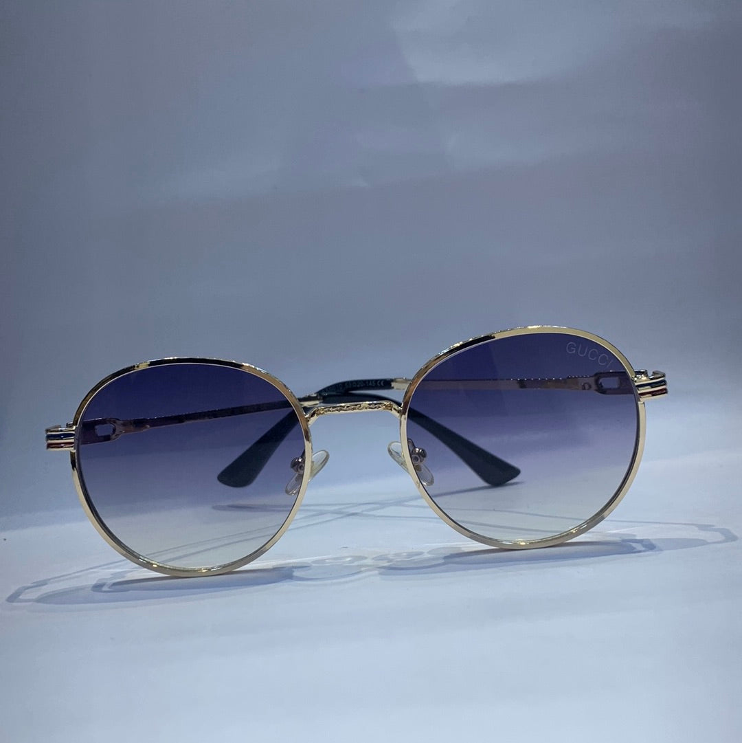 Guc cug Glossy Gold Frame purple Shade Unisex Sunglass CF56010 53 20 145