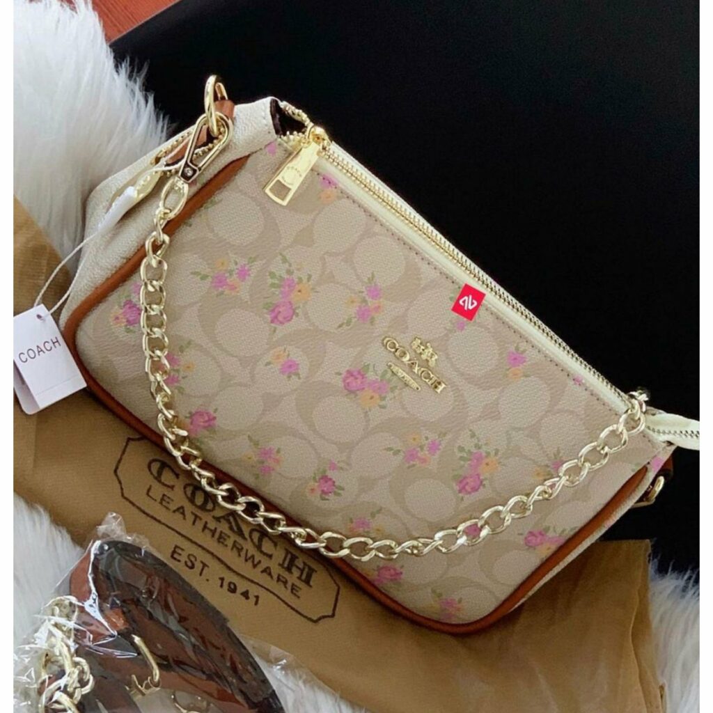 AOC Heavy Quality Floral Chain Side Sling Ladies Bags 6029