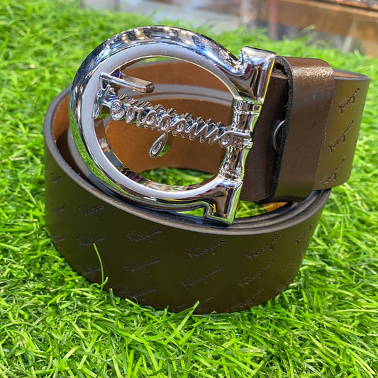 Brown Grey Genuine Leather 900239