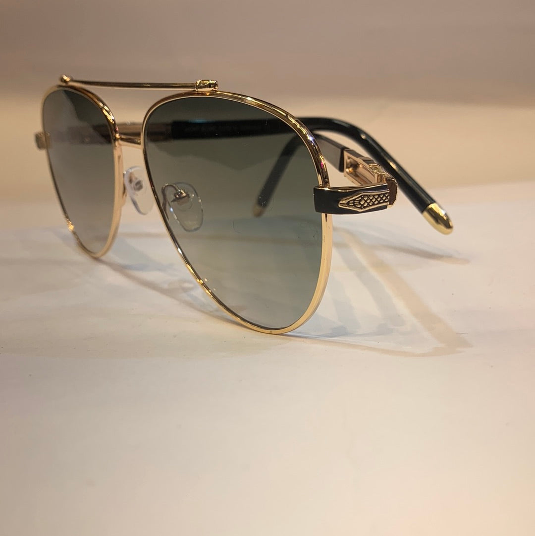 NOM Gold Frame Green Shade Unisex Branded Sunglasses MB0032 4918 145