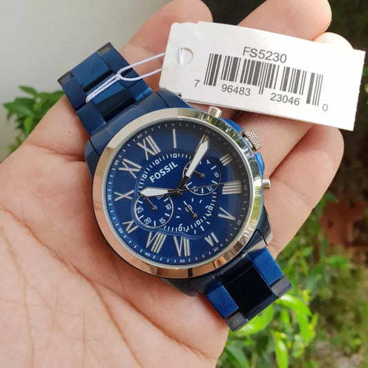 Sof Blue Chain Blue Dial Dial Chronograph Working Men Watch  401146