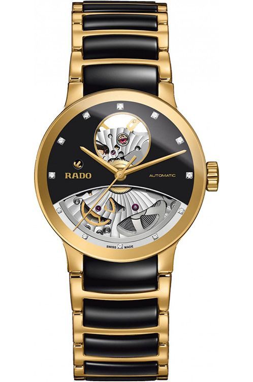 Black Gold Chain Black White Dial Men’s Watch