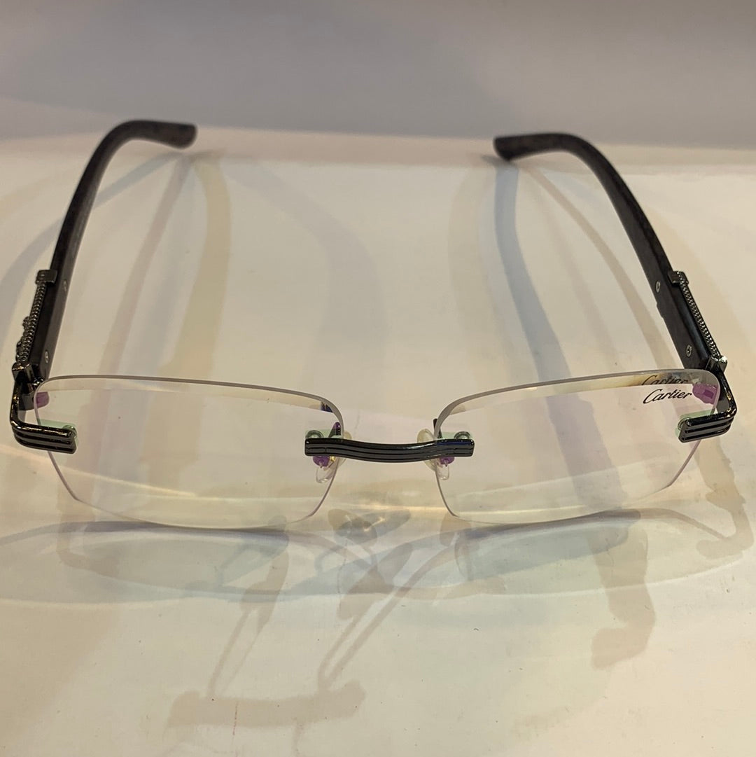 RAC Frameless Black stick transparent Shade Sunglass