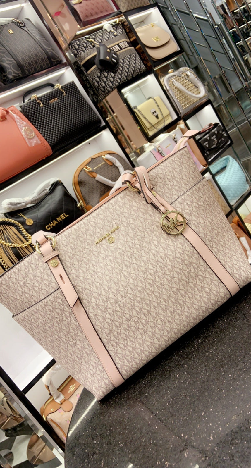 Cim Multi Colour Mk Print Ladies Tote Bag 3910