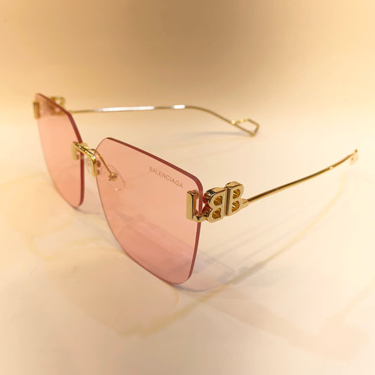 LAB Gold Frame Pink Shade Unisex Branded Sunglasses