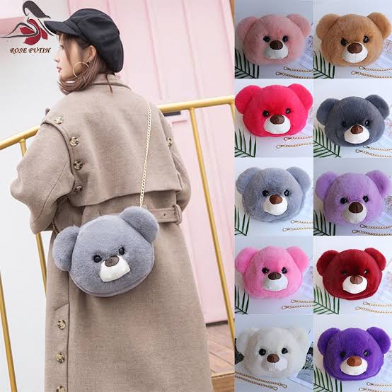 Teddy Bear Girls Ladies Sling Bag