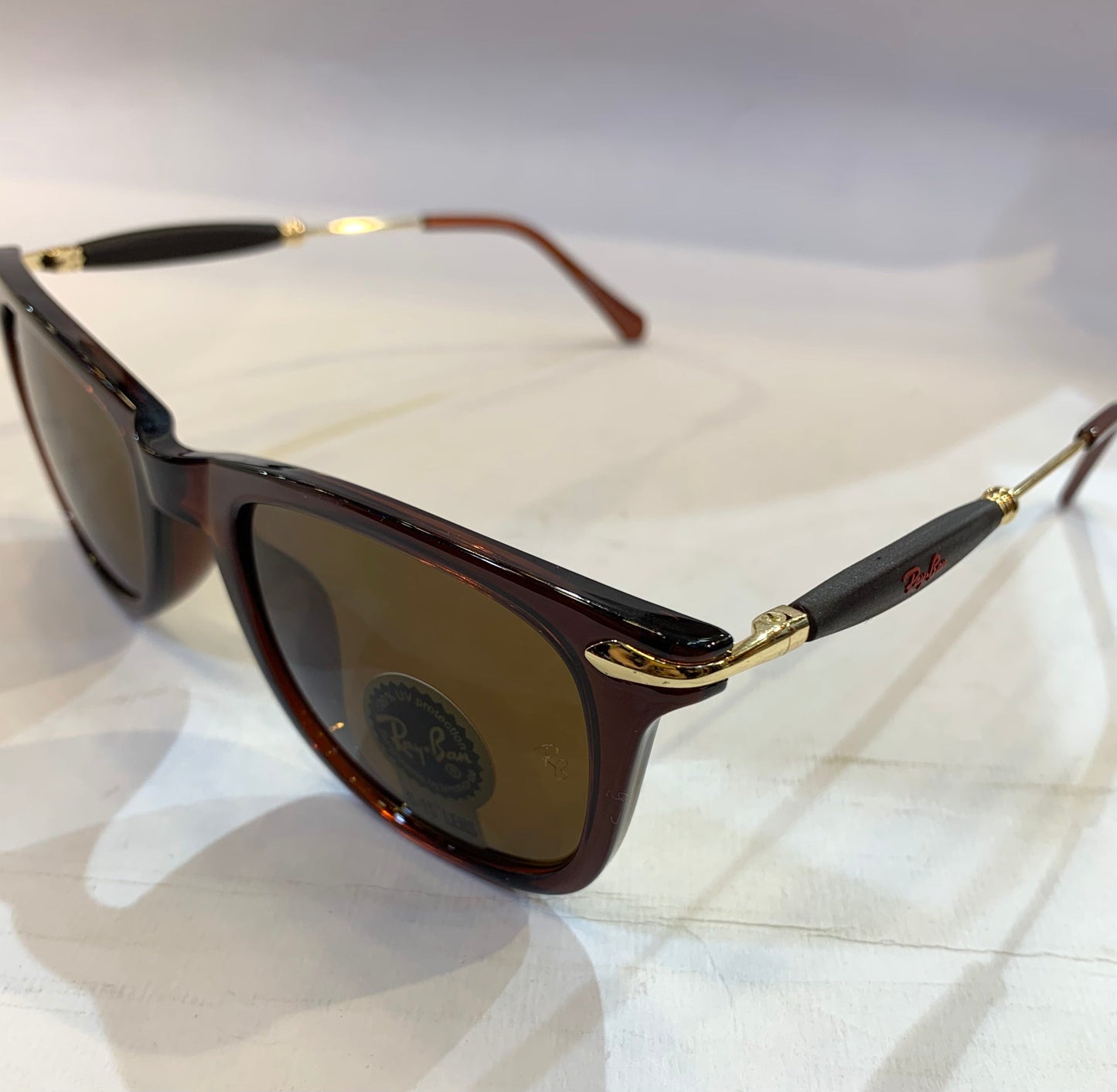 YAR RB Glossy Brown Frame Brown Shade Sunglasses RB2148 52 14-136