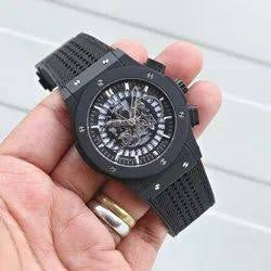 Buh Black Strap Black Dial Men Watch 901257
