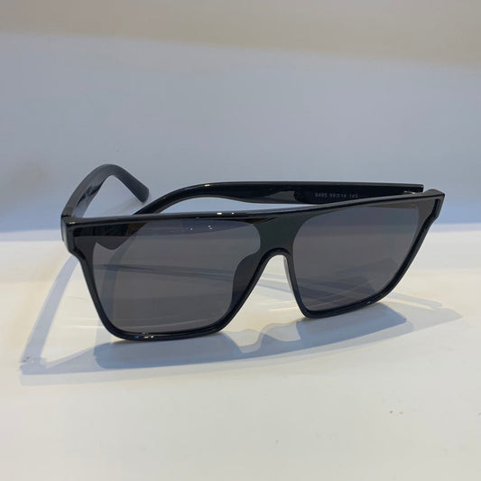 Cug Glossy Black Frame Black Shade Unisex Sunglass 9485 59 14 145