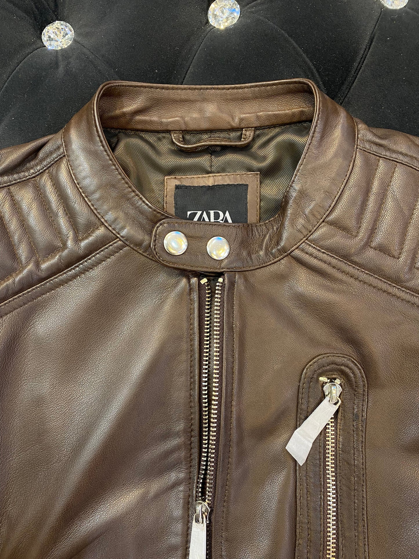 Zr Brown Colour Genuine Leathers Men’s Jacket 49182