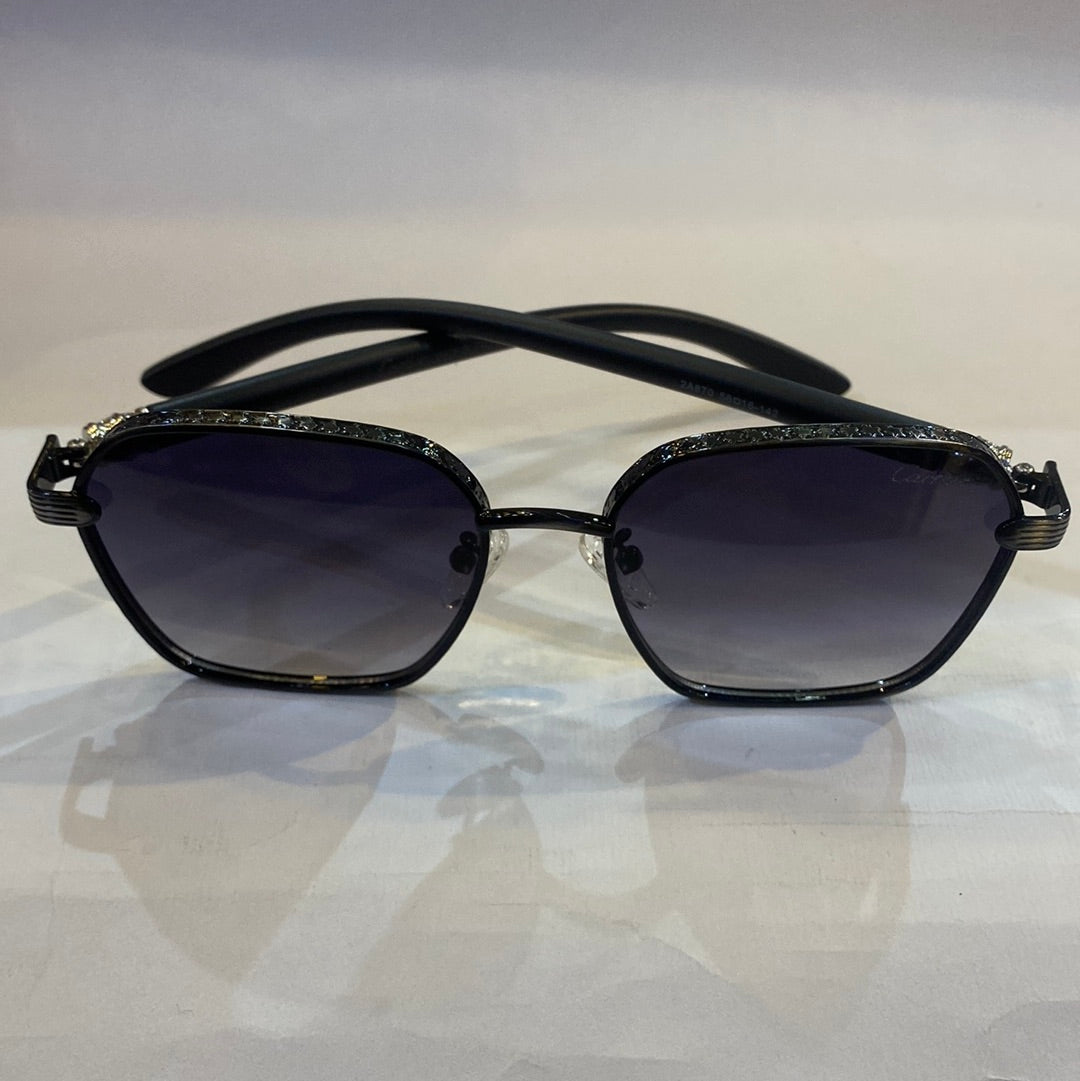 RAC Black Frame Black Shade Sunglass 2A670 58 16-142