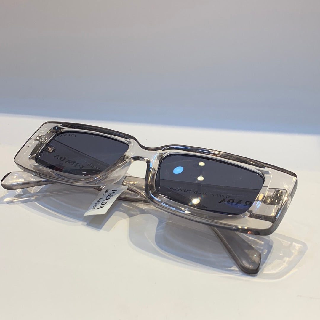 ARP Transparent Grey Frame Grey Shade Sunglass ZN366652 19-145