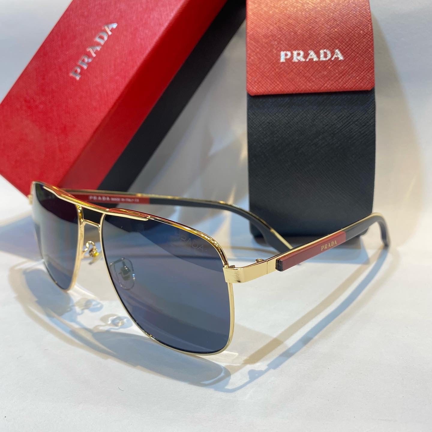 ARP Gold Frame Black  Shade Unisex Branded Sunglasses 10396 58 16-145