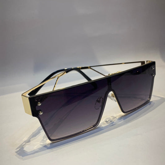 Car rac glossy gold black Frame brown Shade Unisex Sunglass