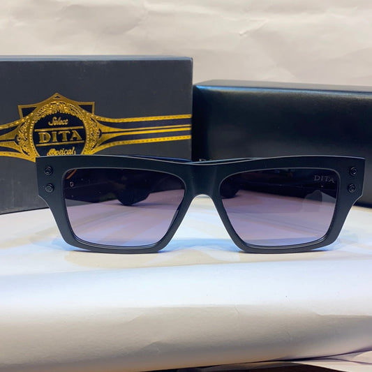 TID Matte Black Frame Black Shade Unisex Branded Sunglasses Italy