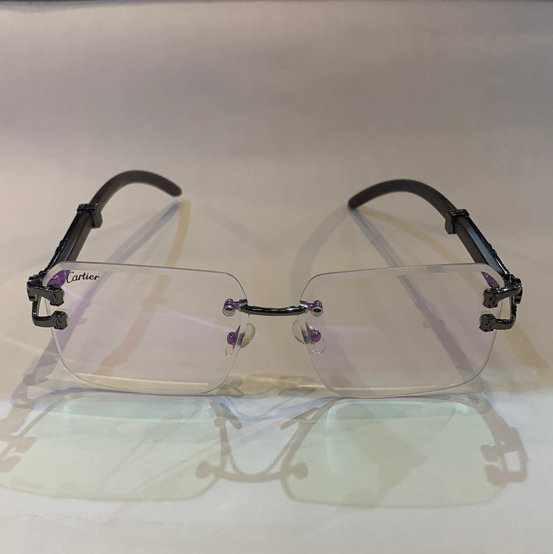 Rac Frameless Black stick transparent Shade Sunglasses