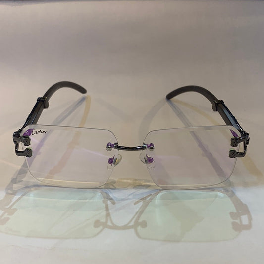 Rac Frameless Black stick transparent Shade Sunglasses