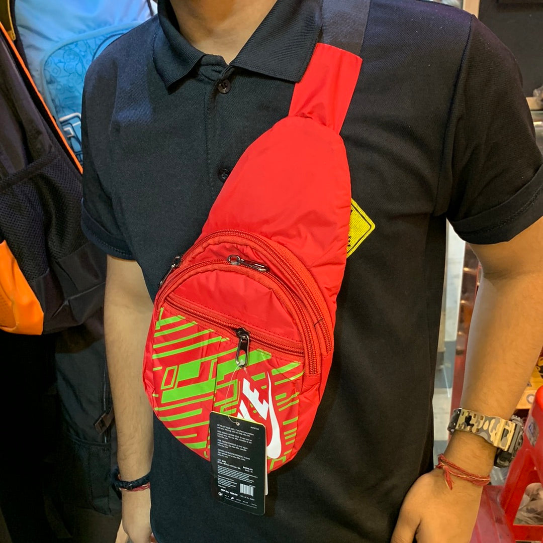 Red Side Sling Fanny bag for unisex men women boys girls