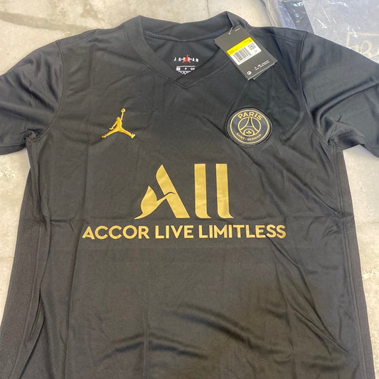 JOR ROJ Black Colour joa Aoj paris saint germain jersey Lycra Cottan Football Jersey 110362