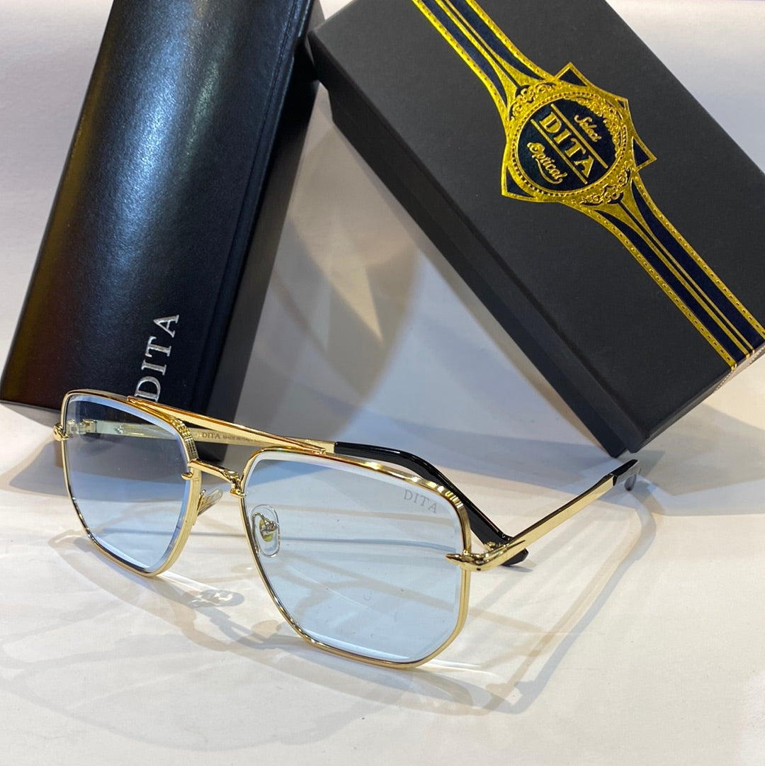 TID Gold Frame Blue Shade Unisex Branded 7001S 52 17-139 C11