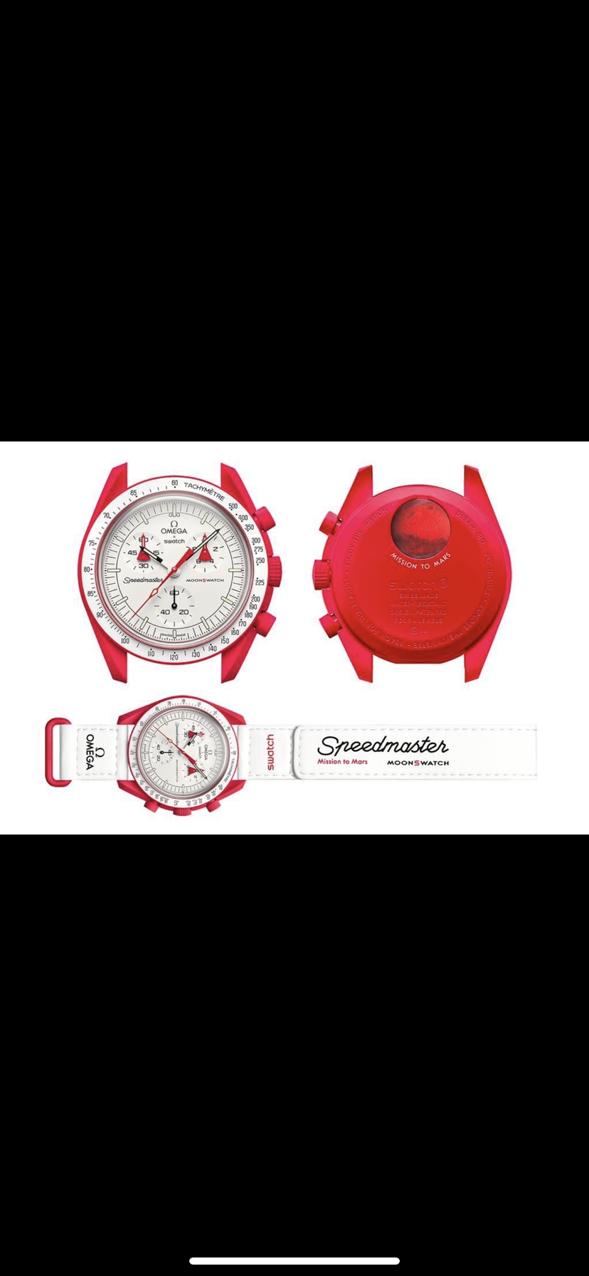 White velcro strap red ring silver Dail emo Watch