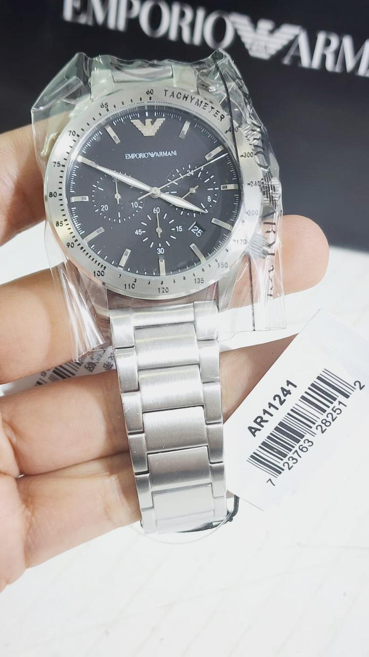 Mra Silver Chain Black Dial Premium Quality Men Watch