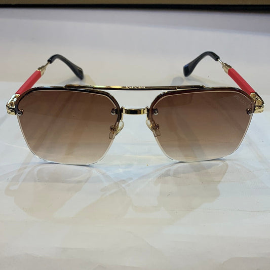 ARP Frameless Golden Red Stick Brown Shade Sunglass TJ72297 58 12-140