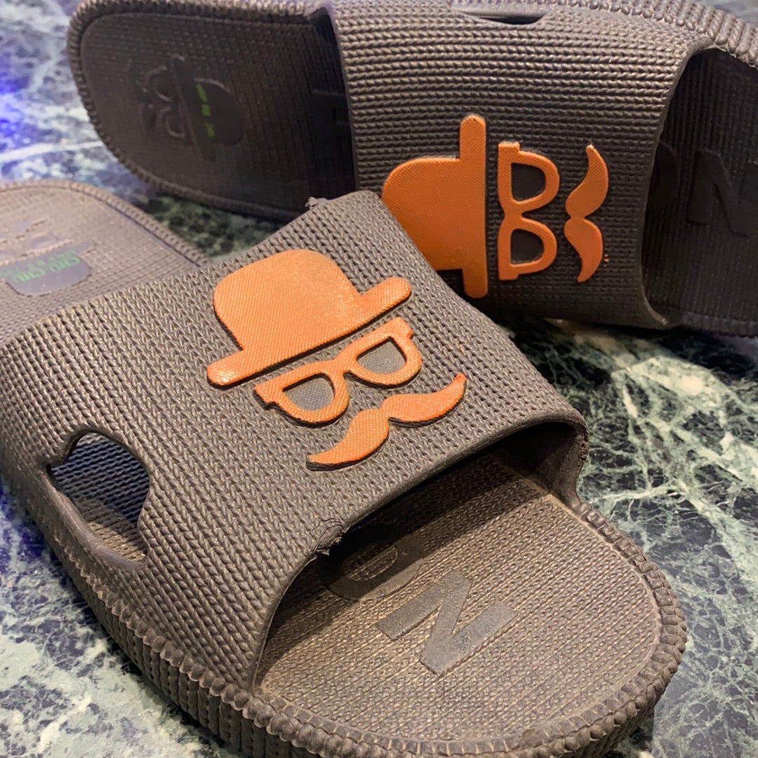 Black Orange Slipper (15111)