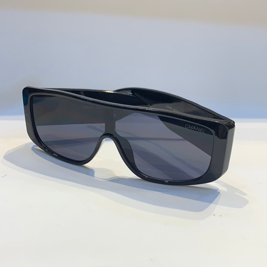 AHC  Black Frame Black Shade Unisex Sunglasses LH065 52 19-140