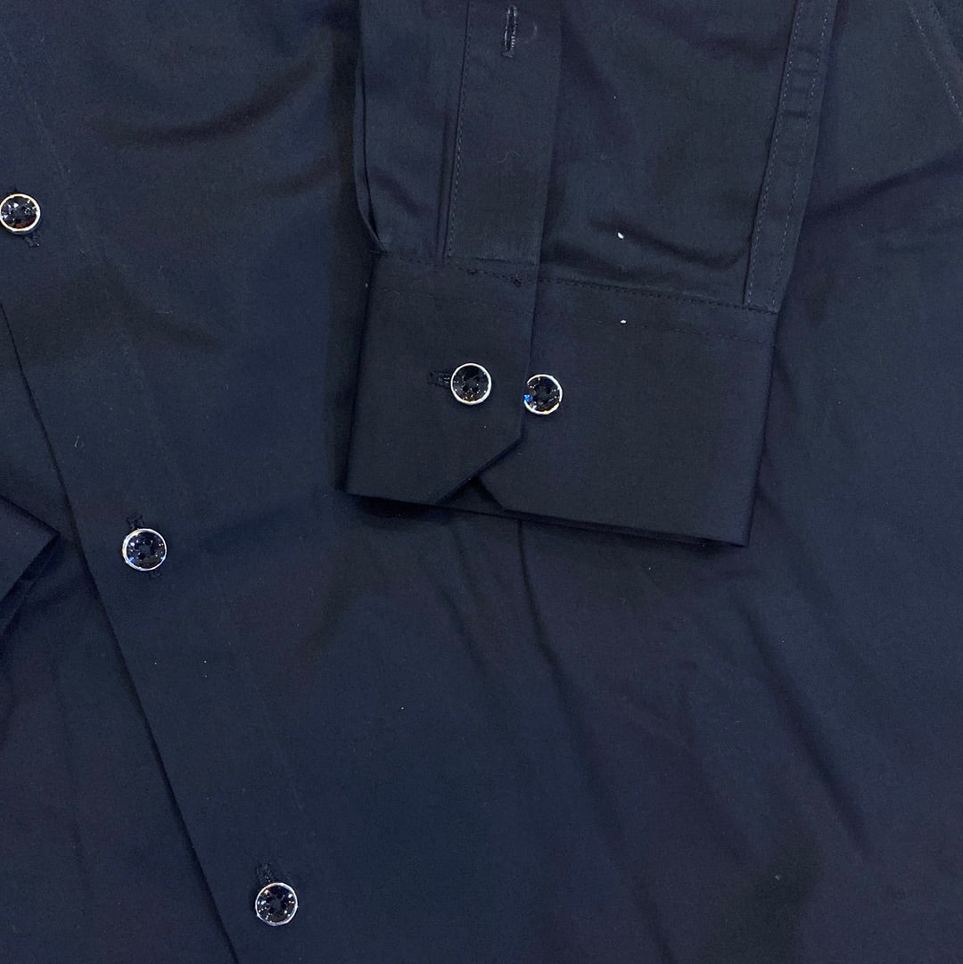 Zeus UEZ Black Colour Lycra Cotton Full Sleeve Premium Shirt 9128