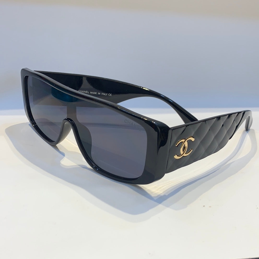 AHC  Black Frame Black Shade Unisex Sunglasses LH065 52 19-140