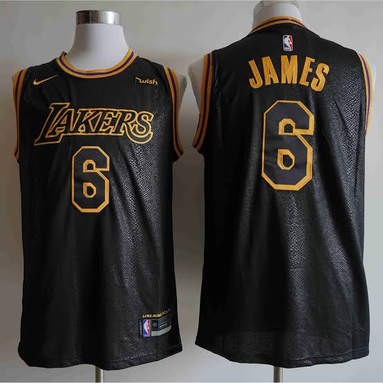 Kin Lakers 6 Jersey With Shots Black Yellow Colour Imported Quality
