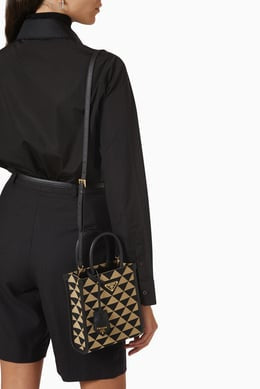 ARP PRA Black Colour Tote Bag in Triangolo Jacquard Ladies Bag 4832