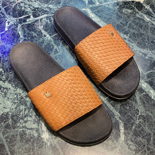 Black Brown Slipper (15106)