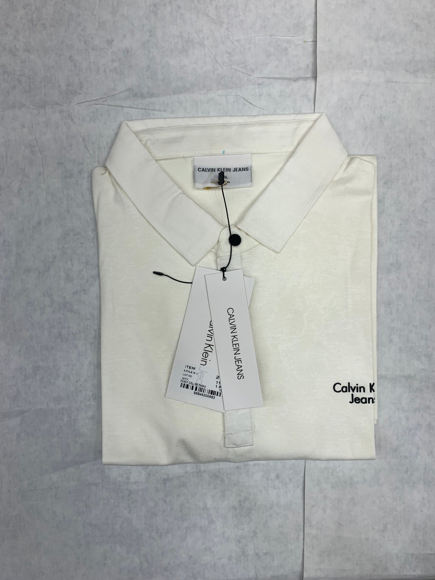 KC CAL White Colour With front Print Lycra Fabric Collar Tshirt 50216 03082023