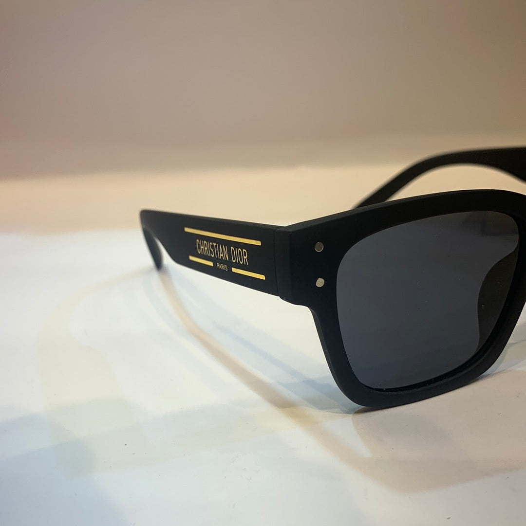 OID Matte Black Frame Black Shade Unisex Sunglass 9704 52 20 144