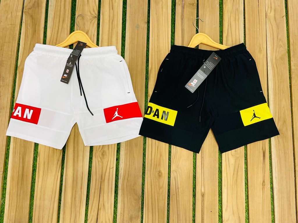 JOR ROJ Black Colour With Yellow Strip Ns Fabric Imported Shorts 108628