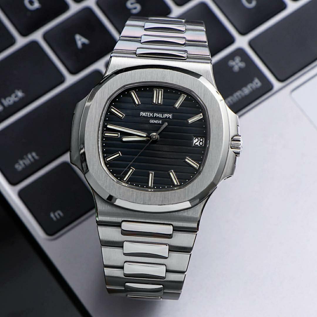 Pp Silver Chain Black Dial Heavy Men’s Watch