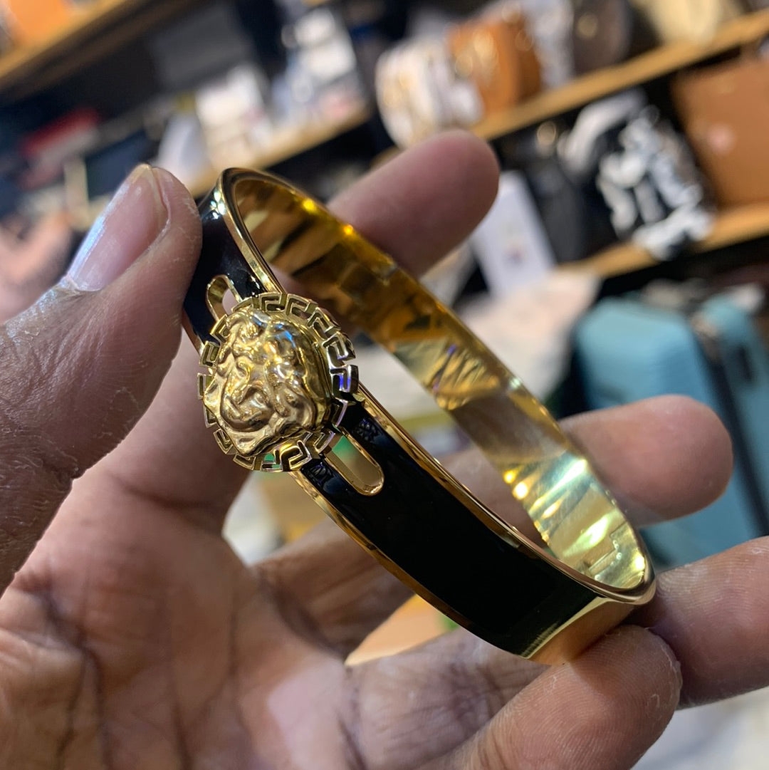 Black Gold Color Premium Quality Kada Bracelet 502421
