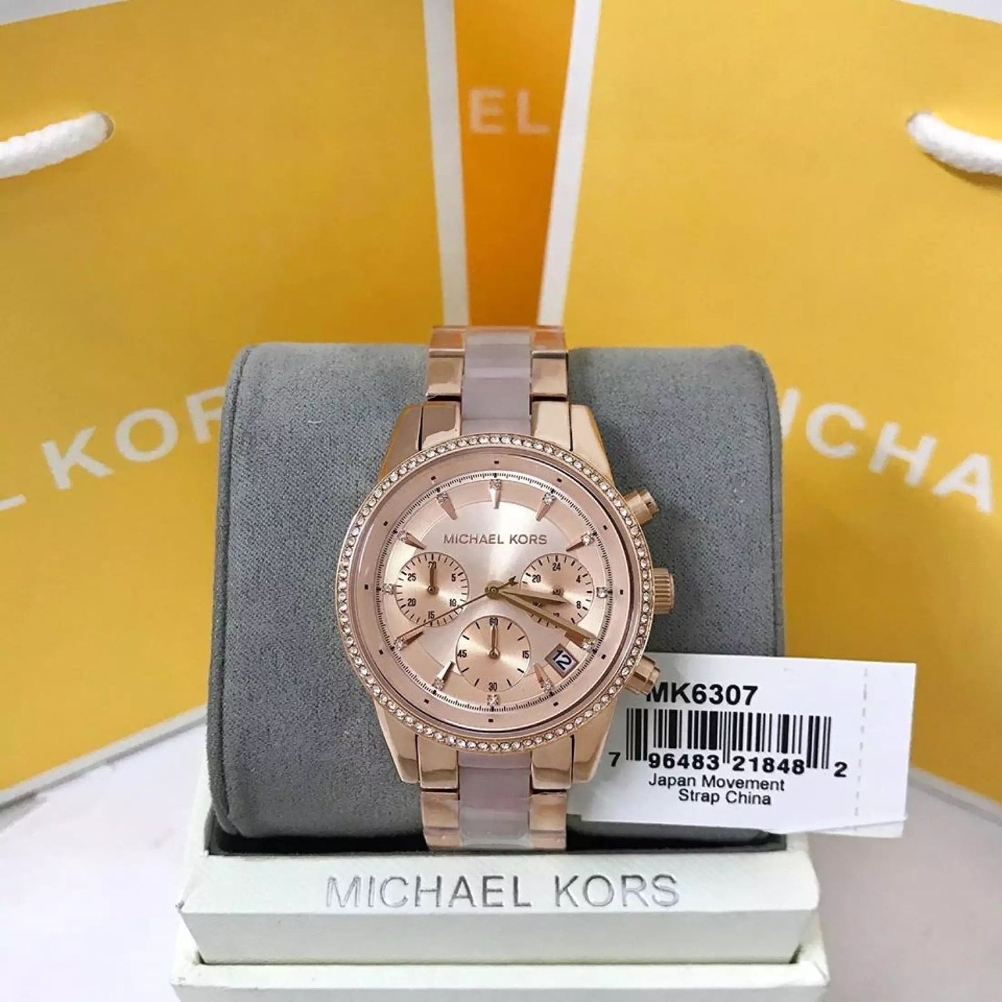 Cim Rose Gold Peach Chain Rose Gold Dial Ladies watch 400326