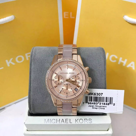 Cim Rose Gold Peach Chain Rose Gold Dial Ladies watch 400326