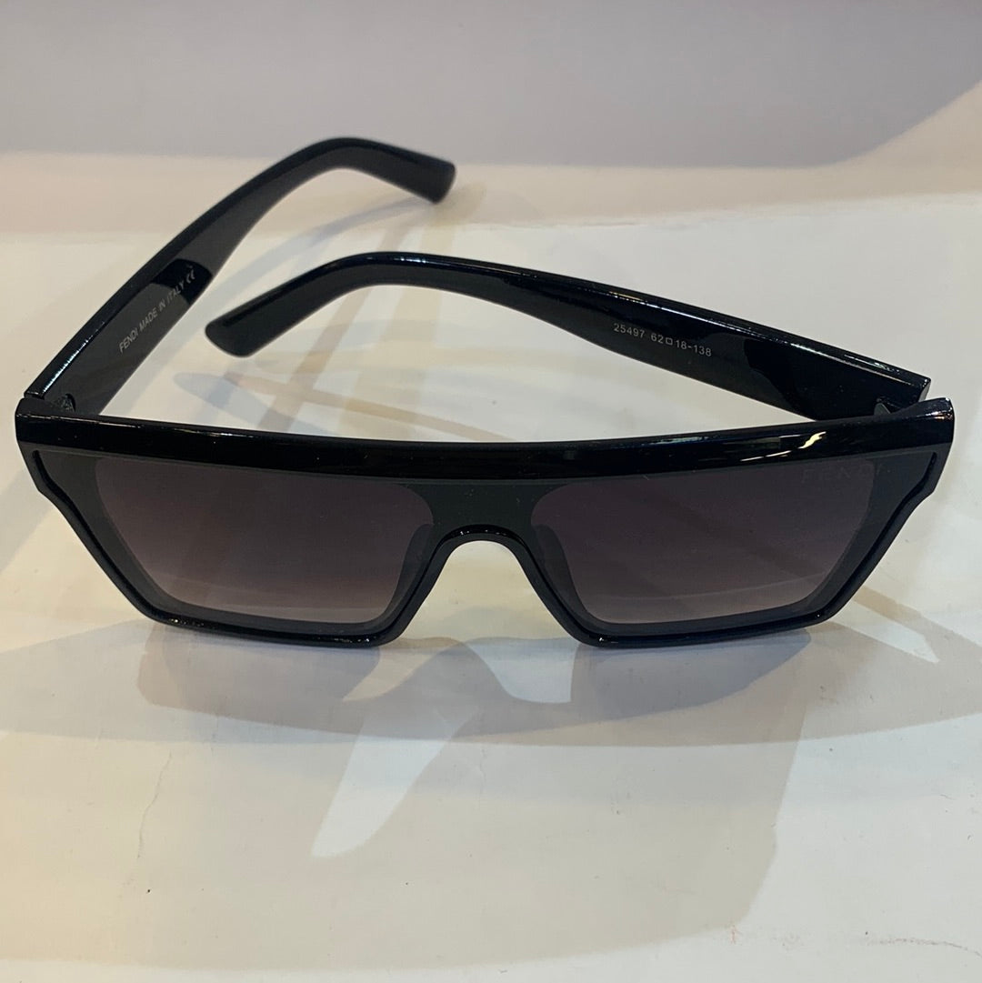 NEF Black Frame Black Shade Unisex Branded Sunglasses 25497 62 18-138