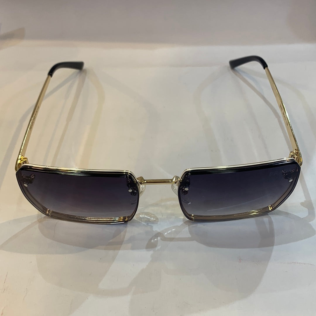 ARP Gld Frame Black Shade Unisex Branded Snglasses 58002 38 13-136