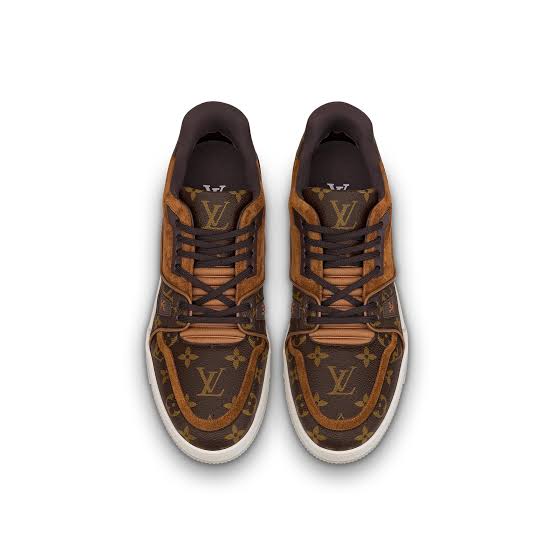 VL LOU UOL Brown Colour with Monogrammed Design Trainer Sneaker Shoes