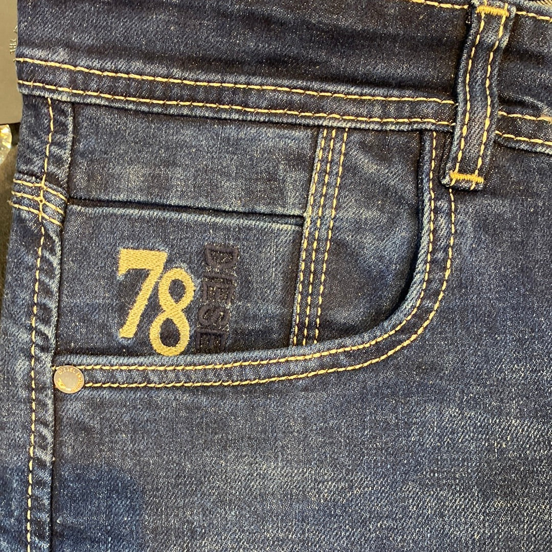 EID Blue Faint Branded Mid Raise Designer Men’s Jeans 110299 AAA1