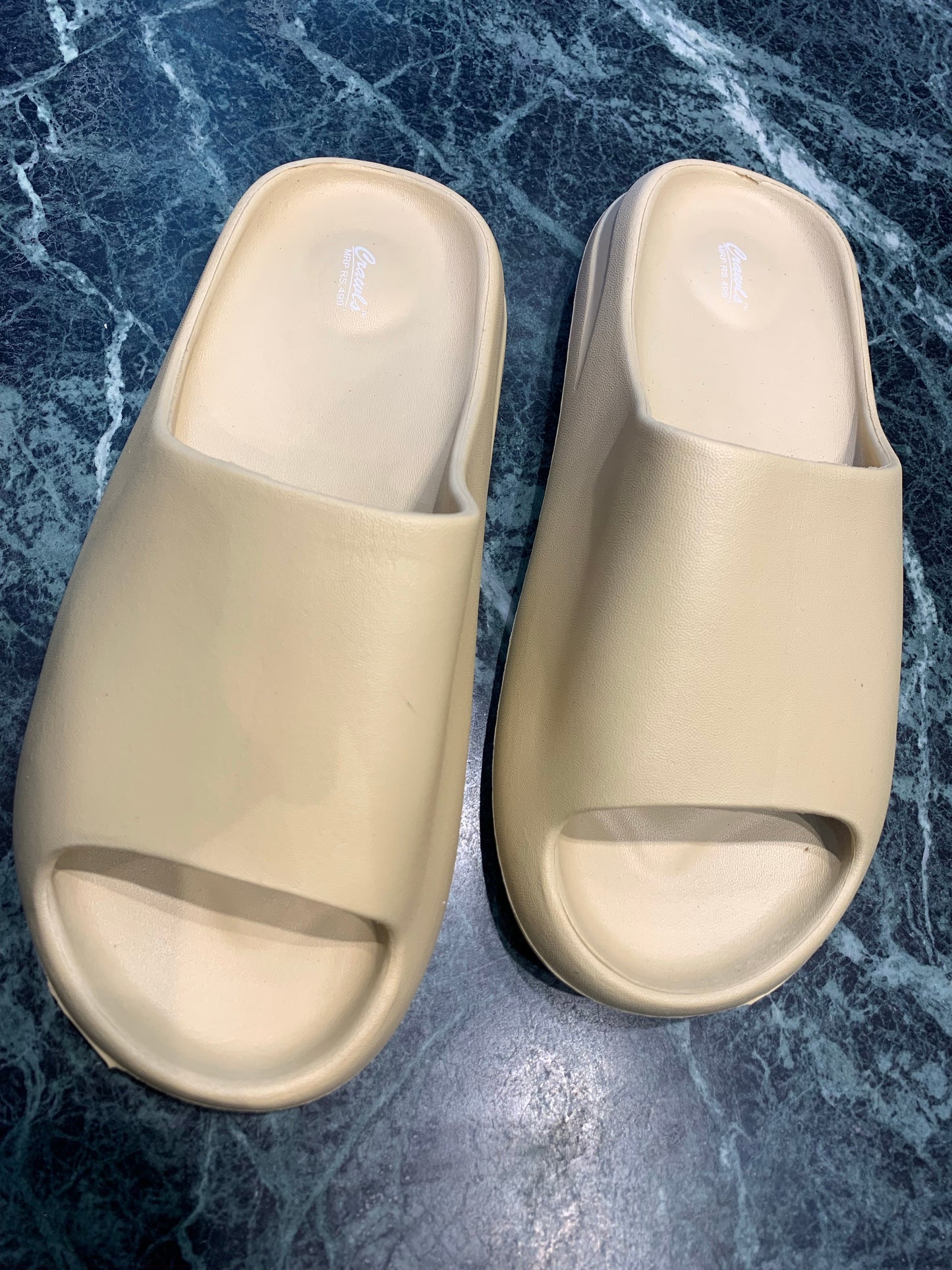 Cream Fat Summer Slippers